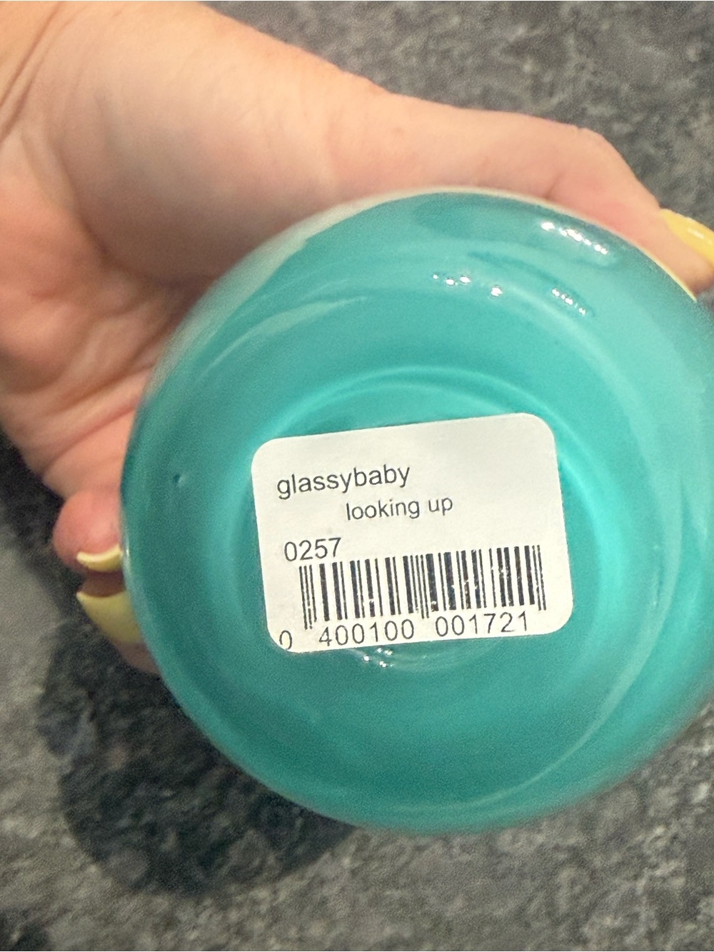 Glassybaby “ Looking Up”Teal glass candleholder- Home Accents - Picture 2 of 2